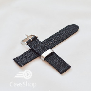 Curea din tesatura de nylon neagra 20mm - 34087