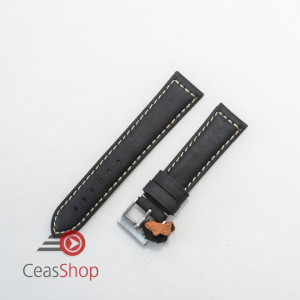 Curea piele neagră vintage QR 24mm - 3960124