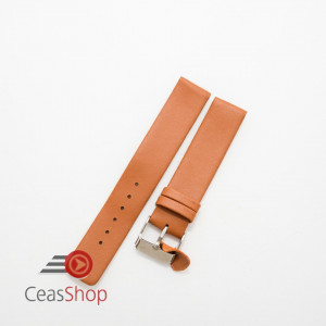 Curea piele vitel maro plata,semi lucioasa 28mm - 3270328