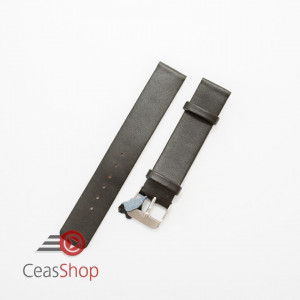 Curea piele vitel neagra plata,semi lucioasa 18mm - 3270118