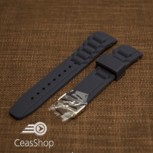 Curea silicon navy capat curbat 22mm - 43399
