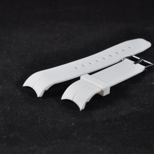 Curea din poliuretan curbata alba 22mm - 36001