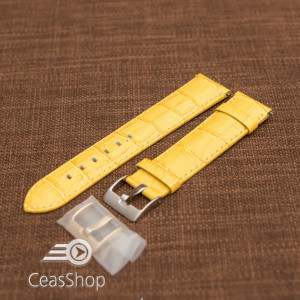 Curea model crocodil captusita galbenă 20m - 45799