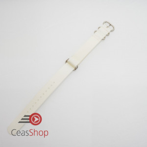 Curea NATO alba 22mm catarame zulu-52990