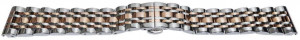 Bratara argintie cu rose gold 7 rânduri cu deployant 24mm - 57121