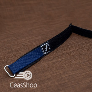 Curea din tesatura de nylon neagra cu bleu sport cu arici 18mm - 37027