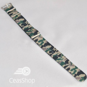 Curea NATO camuflaj verde 24mm - 36808