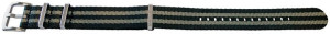 Curea NATO negru cu gri XL 22mm - 58592