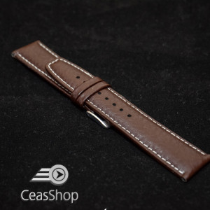 Curea piele buffalo captusita maro inchis 22 mm - 34842