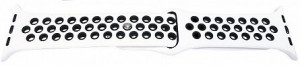 Curea silicon perforat alb/negru pentru Apple Watch - 42mm