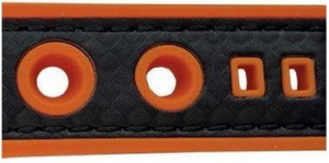 Curea silicon sport GRAND PRIX portocalie cu negru 22mm - 38163