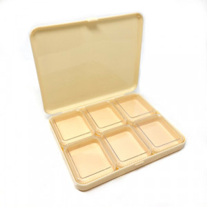 Set 6 cutii plastic dreptunghiulare pentru piese ceasuri