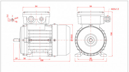 Motor electric monofazat 0.12kw 3000rpm 56 B3