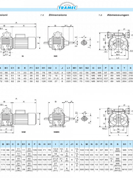 Variator mecanic de turatie tip N003 63B5 - 0.25kw 1400rpm - 950/190rpm