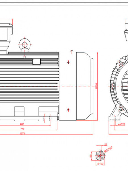 Motor electric trifazat 315kw 3000rpm 355 B3