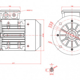 Motor electric monofazat 0,75kw 3000rpm 80 B5