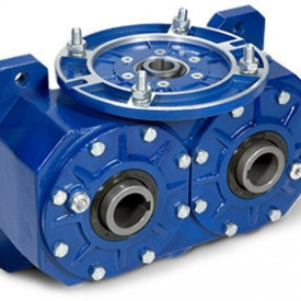 Reductor melcat cu iesire dubla tip VI 135 i=40 80 12.5rpm Nm186 H=28 |0.8kw 500rpm