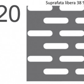 Tabla perforata otel 1,5x1000x2000mm LR5x20mm - 20kg