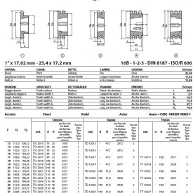 Pinion cu butuc 16B-2 (1"X17.02) z=95 dinti BC3525 (35-90mm) otel