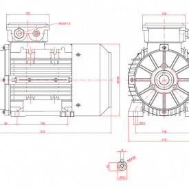 Motor electric monofazat 0.75kw 1000rpm 90 B3