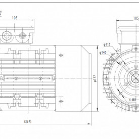 Motor electric trifazat 1.5kw 1400rpm 90 B14