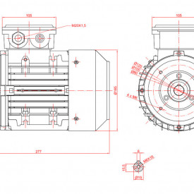 Motor electric monofazat 1.,1kw 3000rpm 80 B14