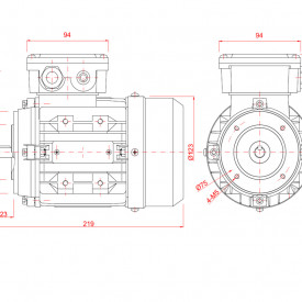 Motor electric trifazat 0.25kw 1400rpm 63 B14
