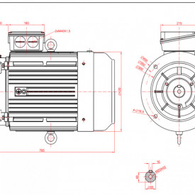 Motor electric trifazat 200kw 1400rpm 315 B5