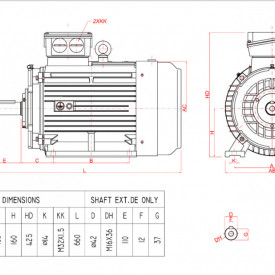 Motor electric trifazat 22kw 1400rpm 160 B3