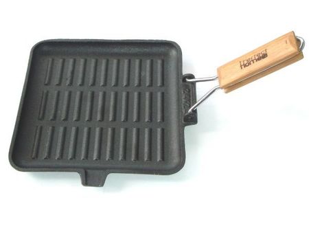 Tigaie grill fonta cu coada 24*24cm