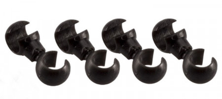 S-Clip clema dubla rotativa prins camasa cablu - 4 buc.Set Negru