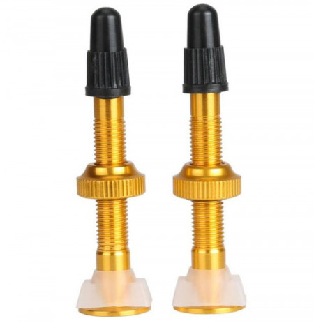 Set Valva tubeless FV 40mm Wake - auriu