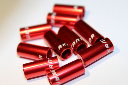 Capat camasa frana aluminiu 5mm - set 10buc. rosu