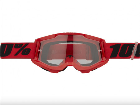 100% Strata 2 Red Clear lens - Goggle + sticker