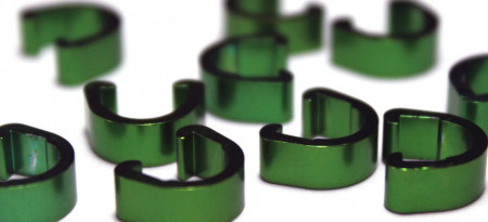 Clema SET CNC aluminiu - Verde 10 buc.
