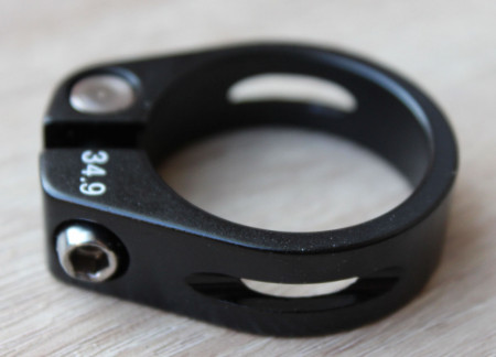 Colier aluminiu cu surub 34.9mm - Negru