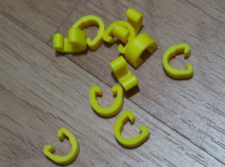 Radon clema C-clip plastic - galben 10 buc.