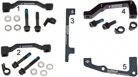 Shimano adaptoare PM(post mount) si IS(international standard)