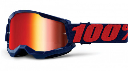 100% Strata 2 Masego Antifog Red Mirror lens - Goggle + sticker