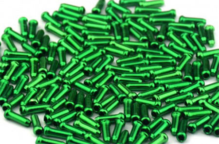 Capat cablu aluminiu 100 buc. - verde