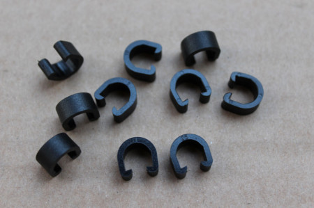 Radon clema C-clip plastic - negru 100 buc.