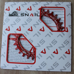 Foaie Ovala Snail 32T - narrow wide 1x9,10,11,12 - Rosu 104bcd