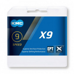 KMC X9 EPT Silver 114L + quick link