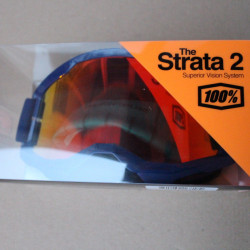 100% Strata 2 Masego Antifog Red Mirror lens - Goggle + sticker