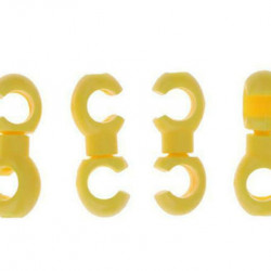 S-Clip clema dubla rotativa prins camasa cablu - 4 buc.Set Galben