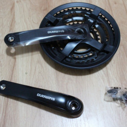 Shimano FC-TY501 Tourney - negru 170mm angrenaj 48-38-28T