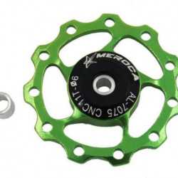 Rotita 11T Extralight, rulment aluminiu CNC - verde