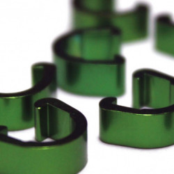 Clema SET CNC aluminiu - Verde 10 buc.