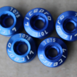Litepro Superlight CNC 5buc.- set surub placi angrenaj 1 foaie - albastru