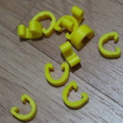 Radon clema C-clip plastic - galben 10 buc.